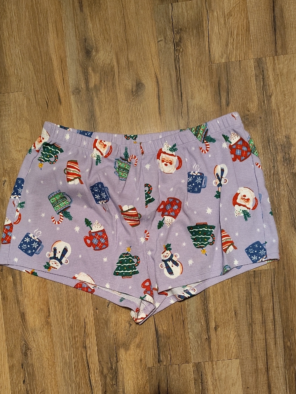 Old Navy Lavender Christmas Print Lounge Shorts